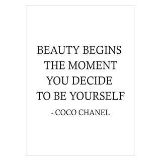 Coco Chanel - Beauty Begins - affisch