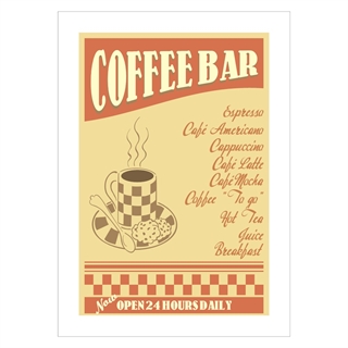 Affisch - Coffee bar