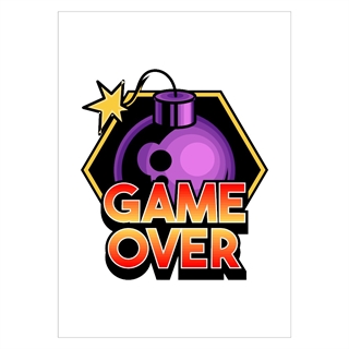 Affisch - Game over i färg