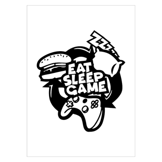 Affisch -  Eat - sleep - game Controller