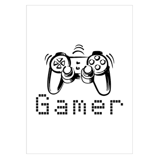 Affisch - Spelkontroll gamer