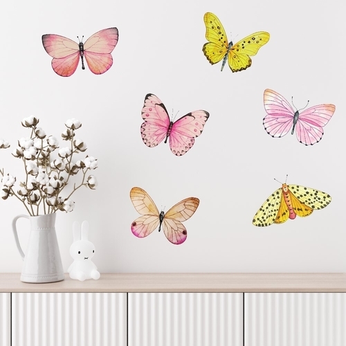 Vackraste akvarellfjärilar som väggdekor
